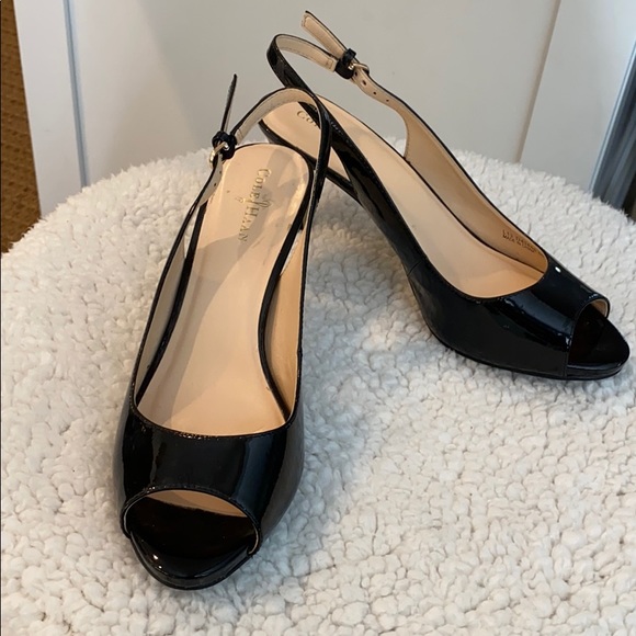 Cole Haan Shoes - COLE HAAN BLACK PEEP TOE HEEL